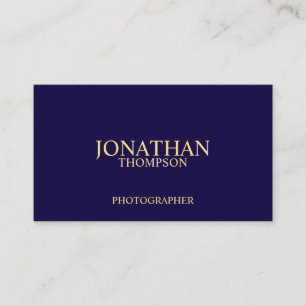 Professional Navy Blue and Gold Business Card