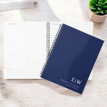 Professional Navy Blue Business Monogram Initial Planner<br><div class="desc">Stay organised in style with this professional monogram initial notebook. Featuring a clean, minimalist design and a bold monogram on the cover, this notebook is perfect for professionals, students, or anyone who values personalised stationery. Its high-quality pages are ideal for jotting down notes, ideas, or to-do lists, making it both...</div>