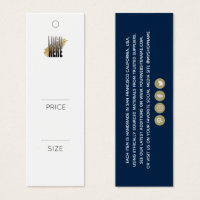 Professional Navy Blue Clothing Logo Price tag