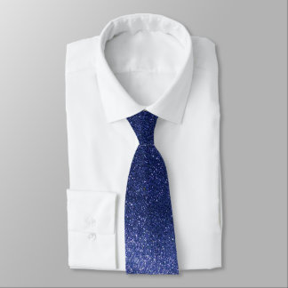 Professional Navy Blue Glitter Ombre Sparkle Groom Tie
