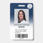 Professional navy blue ombre nurse photo logo code