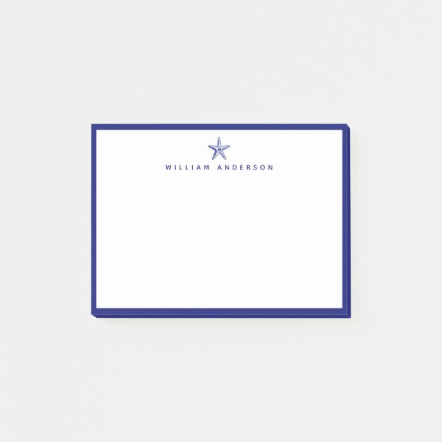 Professional Navy Nautical  Post-it Notes (Front)
