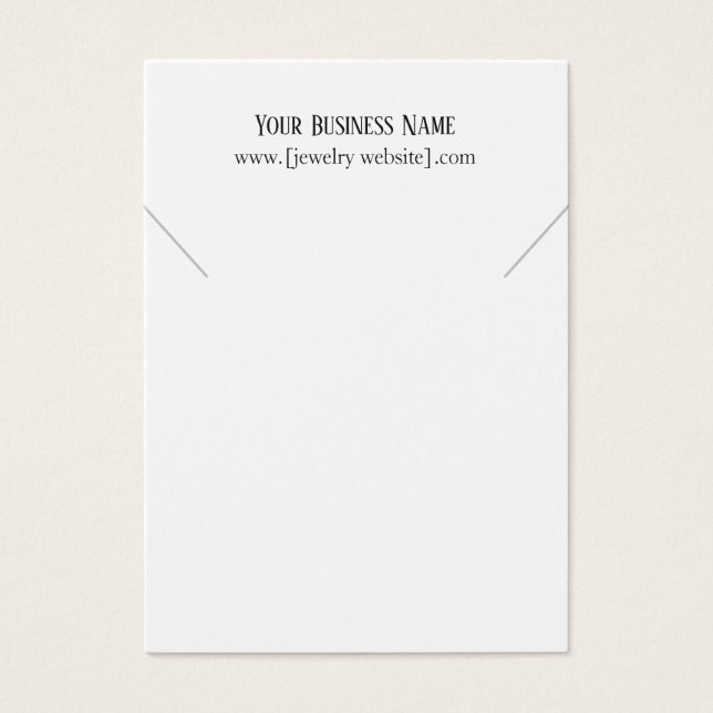 Professional Necklace Display Cards (Front)