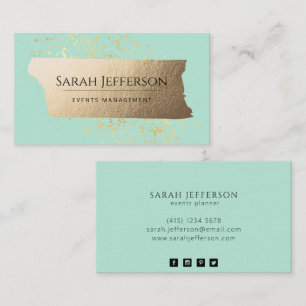 Professional	Neo Mint Modern Elegant Minimalist  Business Card