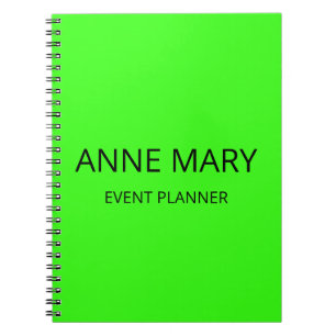 Professional Neon Green Elegant Colorful Bright Notebook