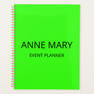 Professional Neon Green Elegant Colorful Bright Planner