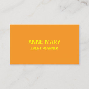 Professional Neon Orange Yellow Colorful Modern Business Card