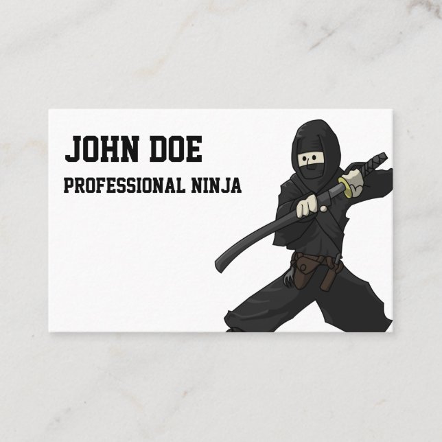 Professional Ninja Business Card (Front)