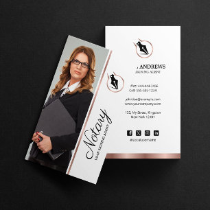 Professional Notary Loan Signing Agent Consultant Business Card
