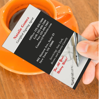 Professional Notary Public Business Card Template