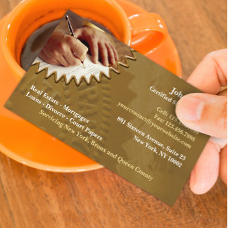 Professional Notary Public Business Card Template