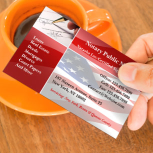 Professional Notary Public Business Card Template