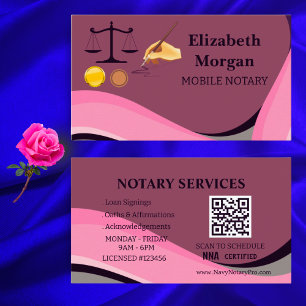 Professional Notary Public Business Card Template
