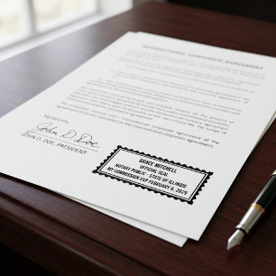 Professional Notary Public   Custom Name & Commiss Self-inking Stamp
