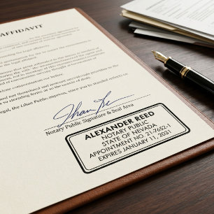 Professional Notary Public   Custom Name & Commiss Self-inking Stamp