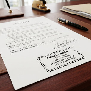 Professional Notary Public Custom Name & Commiss Self-inking Stamp