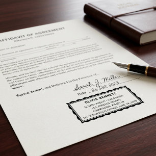 Professional Notary Public   Custom Name & Commiss Self-inking Stamp