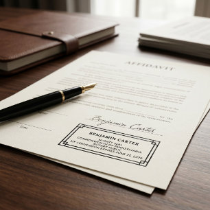 Professional Notary Public   Custom Name & Commiss Self-inking Stamp