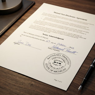 Professional Notary Public Custom Name & Commiss Self-inking Stamp