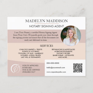 Professional Notary Service Marketing Promotional  Postcard