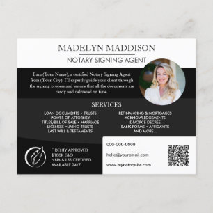 Professional Notary Service Marketing Promotional  Postcard