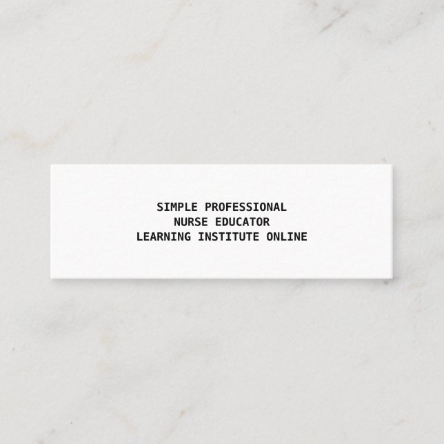 PROFESSIONAL NURSE EDUCATOR BUSINESS CARD (Front)
