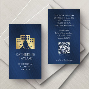 Professional Office Cleaning Service Business Card