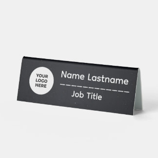 Professional Office Desk Name Plate with Logo