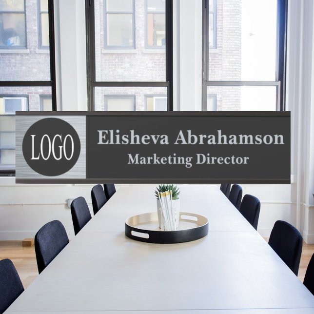 Professional Office Door Sign Black and Silver (Creator Uploaded)