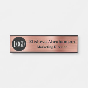 Professional Office Door Sign Signs Rose Gold