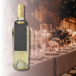 Professional Onyx Black Colour   Classic Elegant  Bottle Tag