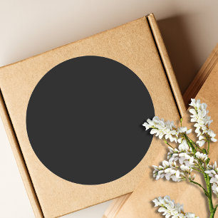 Professional Onyx Black Colour   Classic Elegant  Classic Round Sticker