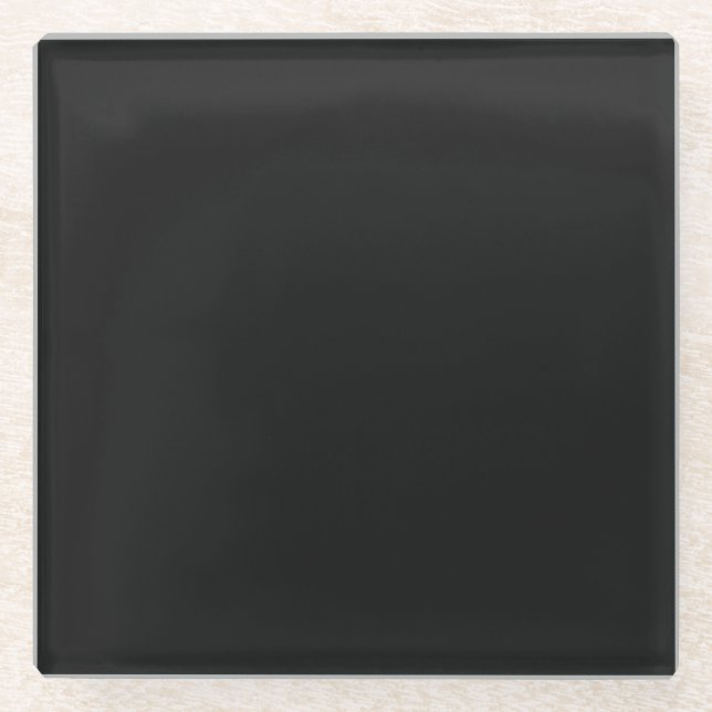 Professional Onyx Black Colour | Classic Elegant  Glass Coaster (Front)