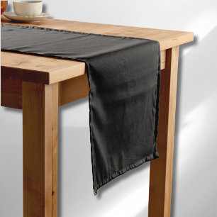 Professional Onyx Black Colour   Classic Elegant  Short Table Runner