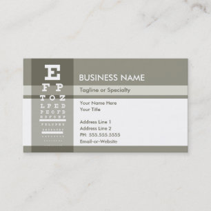 professional optometrist business card