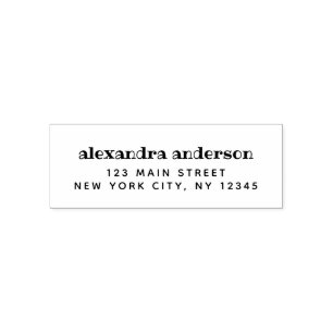 Professional or Personal Elegant Return Address Self-inking Stamp