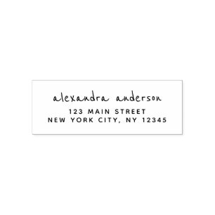 Professional or Personal Elegant Return Address Self-inking Stamp