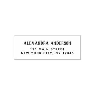 Professional or Personal Elegant Return Address Self-inking Stamp