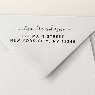 Professional or Personal Elegant Return Address Self-inking Stamp