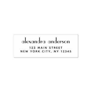 Professional or Personal Elegant Return Address Self-inking Stamp