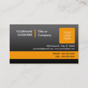 professional orange 2 : (2-sided) : business card