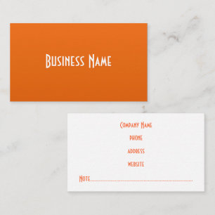 Professional Orange Business Card