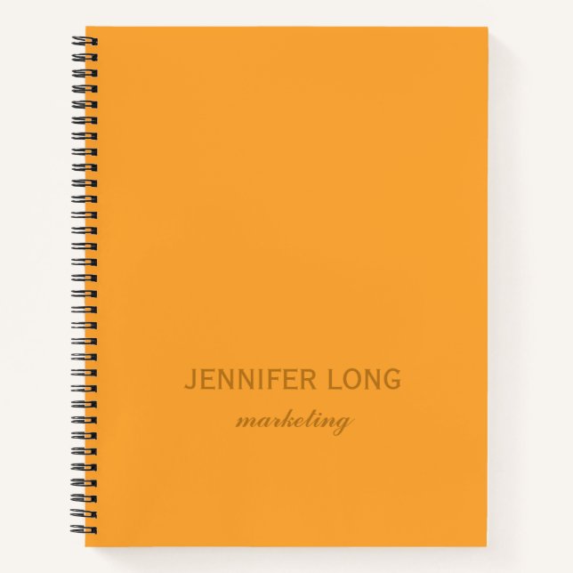 Professional orange corporate minimalist notebook (Front)