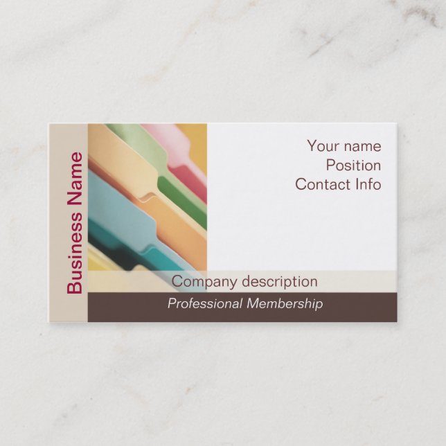 Professional Organiser Business Card (Front)