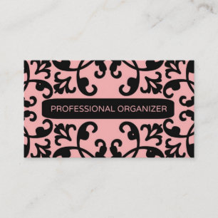 Professional Organiser Damask Business Card