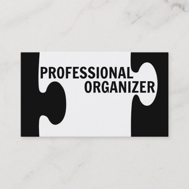 Professional Organiser Puzzle Piece Business Card (Front)