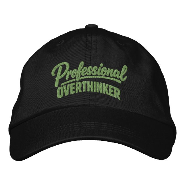 Professional Overthinker Funny Humor Embroidered Hat (Front)