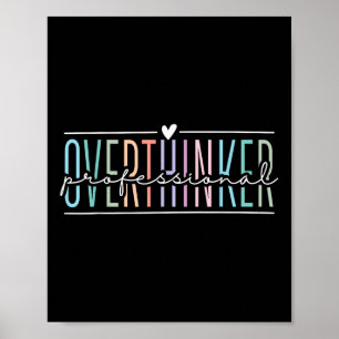 Professional Overthinker Mental Health Mental Awar Poster