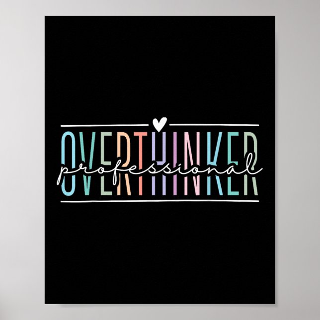 Professional Overthinker Mental Health Mental Awar Poster (Front)