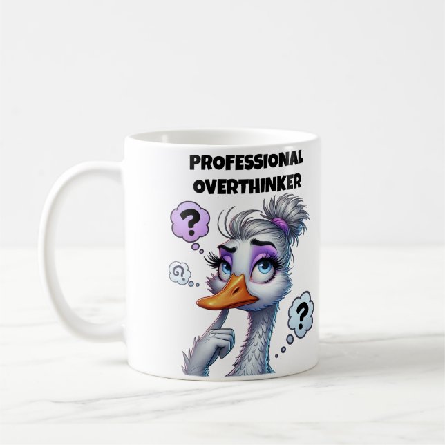 Professional Overthinker Mum Coffee Mug (Left)